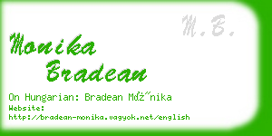 monika bradean business card